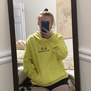 Yellow disruption hoodie!